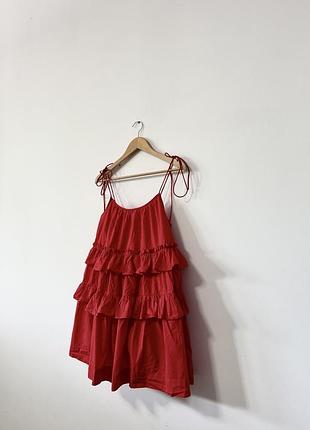 Шикарне котонове плаття на бретелях asos🌿