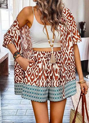 🥰 шорти в абстрактний принт shein m