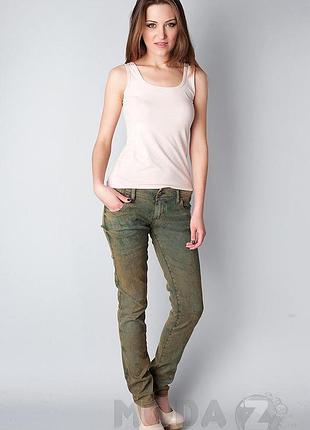 Джинси freesoul 54-4501*40 жіноч. зелений 27 (73 527)