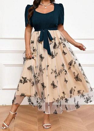 Сукня з метеликами shein 2xl без пояса