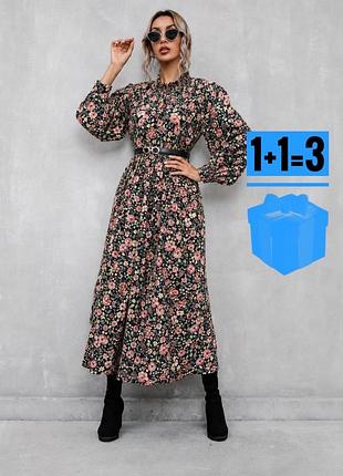 🥰довга сукня в квітковий принт shein m