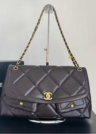 Женская сумка chanel 25k maxi через плечо
