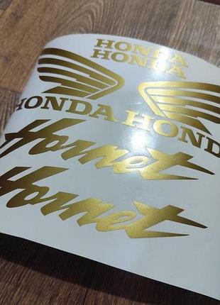 Золотой металлик наклейки на мотоцикл бак пластик хонда хорнет honda hornet