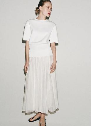 Спідниця жіноча біла zara new