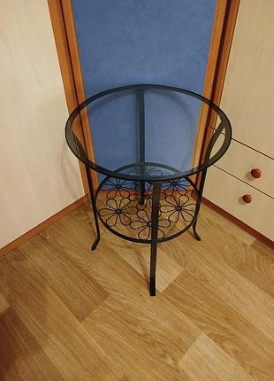 Столик ikea металл и стекло