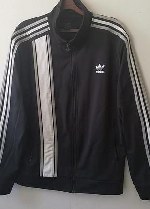 Adidas винтажная кофта олимпийка с лампасами - l
