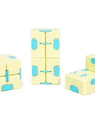Антистрес кубик-трансформер infinity cube igr133(yellow) пастельні кольори