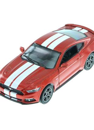 Дитяча модель машинки ford mustang gt (2015) kinsmart kt5386fw, 1:38 red metallic