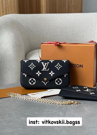 Сумочка félicie pochette bag black/beige 😍