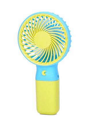Вентилятор ручной портативный mk 5609(yellow) с подставкой, 15,5 см, usb
