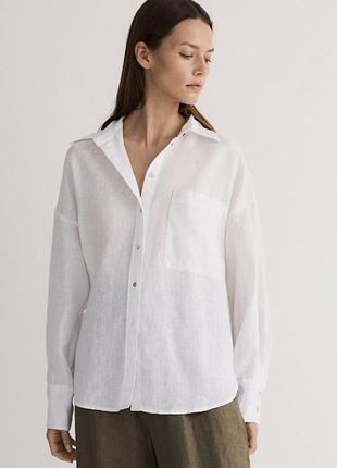 Актуальна лляна сорочка 100% льон h&m