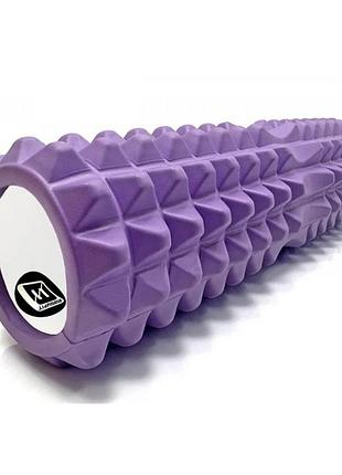Масажний ролик grid roller v.2.2 easyfit ef-2028-v 45 см, фіолетовий