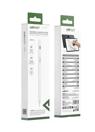 Стилус acefast v1 universal capacitive pen white 2
