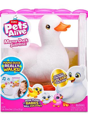 Интерактивный игровой набор "мама уточка" pets & robo alive 9548, 4 яйца с сюрпризами в каждом