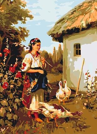 Картина за номерами "українське село" lw3161, 40х50 см