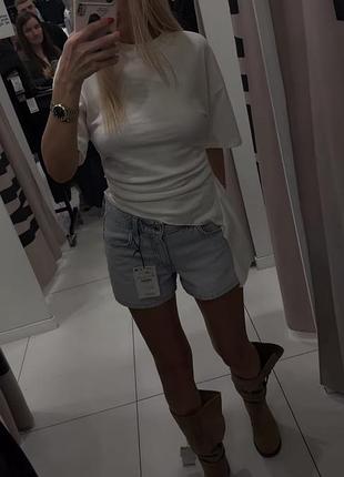 Шорти світло-блакитні вибілені zara