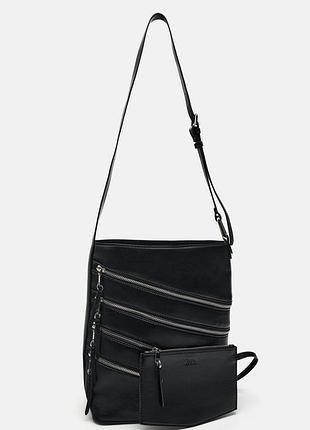 Сумка с декоративными молниями zara