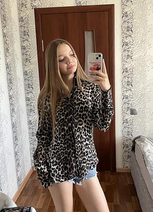 Сорочка жіноча zara леопард s-l розмір