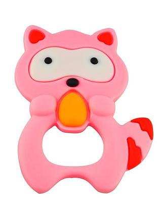 Прорізувач силіконовий "єнот" mgz-0402(pink) у футлярі