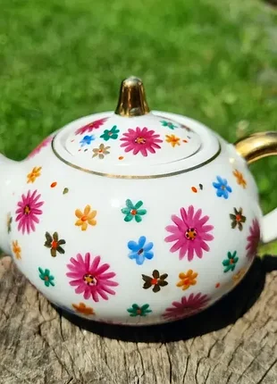Винтажный фарфоровый чайник, заварник, миниатюрный чайник, эгоист, киев.