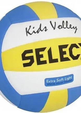 М'яч волейбольний kids volley new select 214460-329 білий, жовтий, синій № 4