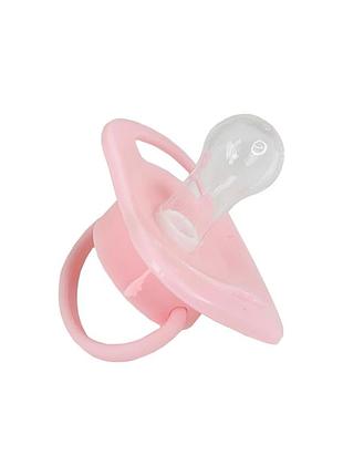 Пустушка силіконова кругла mgz-0516(pink) з ковпачком