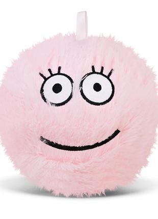 Іграшка-м'яч "смайл" sb2580(light-pink) пухнастий, діаметр 13 см