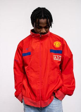 Вінтажна вітрівка nike manchester united нейлонова олімпійка aig 2007/2008 y2k casuals track top nike vintage