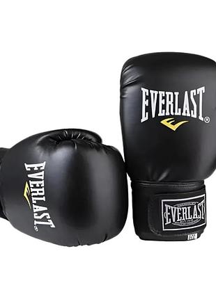Боксерські рукавички everlast ef-0370-16 чорні 16 унцій (16 oz)