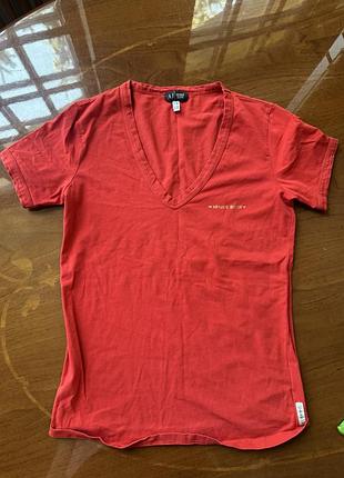Червона футболка armani jeans