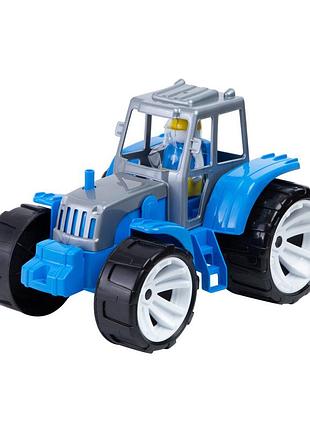 Дитяча іграшка "трактор bams 0" 007/6bms(blue) кольорова кабіна, 28х20х23 см