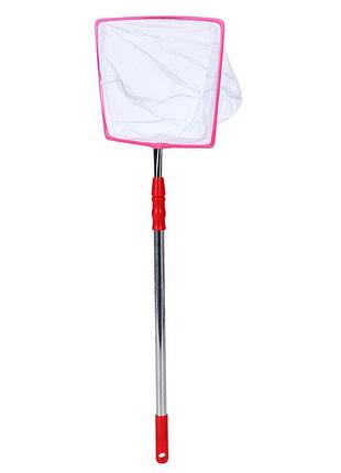 Сачок для бабочек ms 4388(red-pink) телескопическая ручка 46-69 см