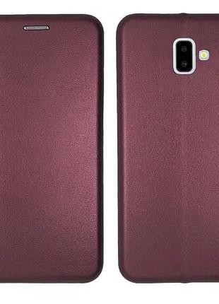 Чехол-книжка level for samsung j6 plus 2018 marsala