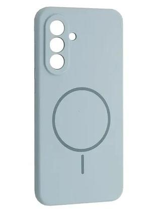 Чехол silicone case luxury+magsafe for samsung a17 sky blue