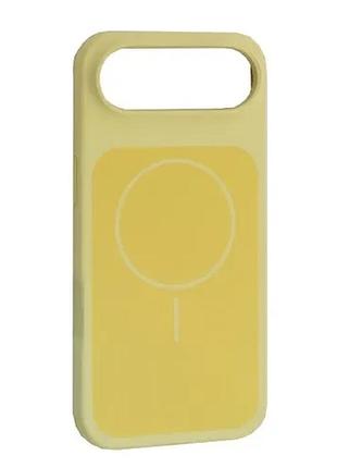 Чехол new silicone case magsafe для iphone 17 air milk yellow