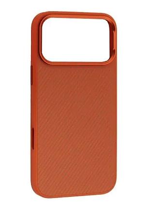 Чехол kevlar style magsafe for iphone 17 pro max orange