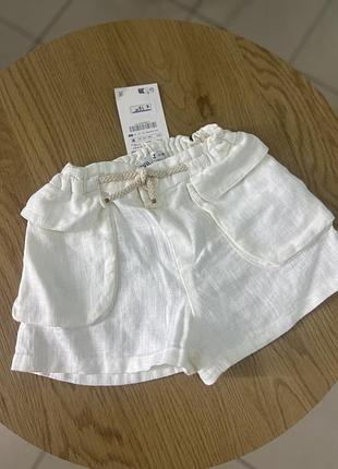 Шорти льон zara 2