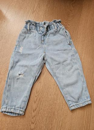 Джинсы zara 9-12 мес