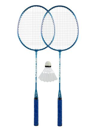 Набір для гри бадмінтон bd23556(blue) 2 ракетки, волан, чохол