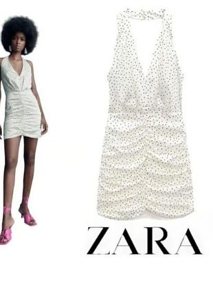 Атласное платье zara