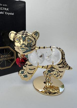 Фігурка з камінням swarovski тигреня 6,5х6 см 1601733