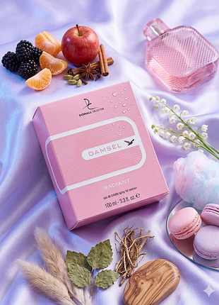 Оригинальный женский парфюм dorall collection damsel radiant туалетная вода 100 мл стойкие розовые сладкие фруктовые цветочные ежевики мандарин яблоко