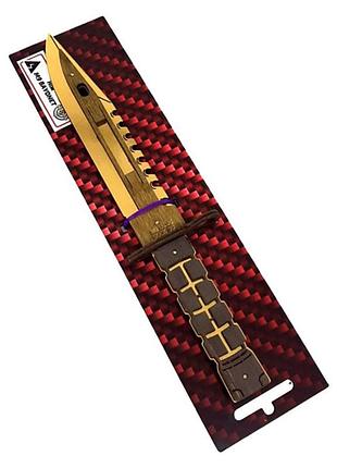 Сувенірний дерев'яний ніж "so-2 m-9 bayonet gold" so2m9-g