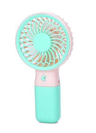 Вентилятор ручной портативный mk 5609(turquoise) с подставкой, 15,5 см, usb