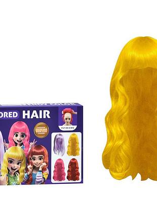 Дитячий набір аксесуарів "colored hair" c2009 перука 34 см, гребінець