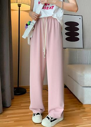 Подростковые спортивные штаны для девочки пудра 164 (xl)