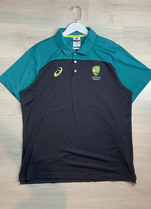 Чудове чоловіче поло asics cricket розмір xl-xxl / ua 54-56 спортивна брендова футболка поло для спорту відпочинку та повсякденного носіння