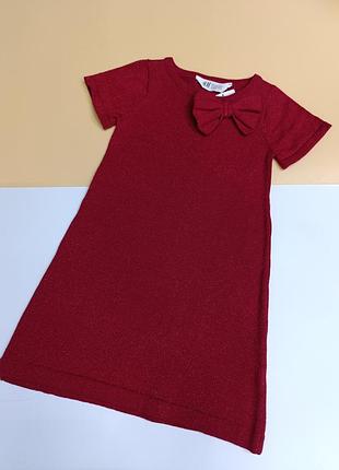 Сукня для дівчинки h&m 110-116 см у червоному кольорі