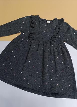 Платье для девочки в сером цвете h&m 92 cм 2