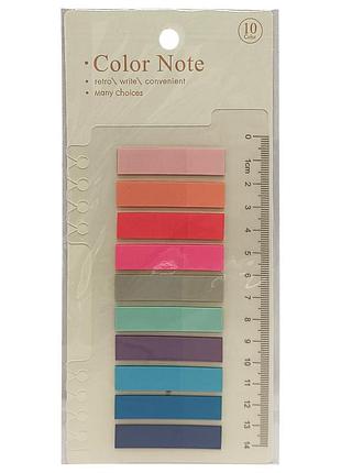 Закладка з лінійкою 2 в 1 "stick notes" р80-3 різнокольорові